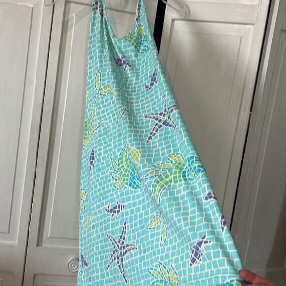 Lilly Pulitzer Ocean Life Mosaic Stretch Halter Dress - Size M - Picture 8 of 9
